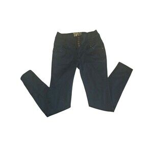 Hot Kiss Jeans Get The Lift Size 5 Blue Denim Y2K Buttonfly